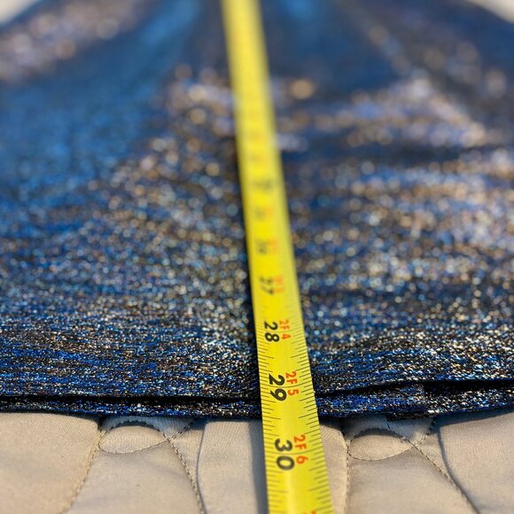 NWT J. Crew Collection Metallic Strapless Blue Black Mini Party Dress Women 0 - Picture 6 of 8